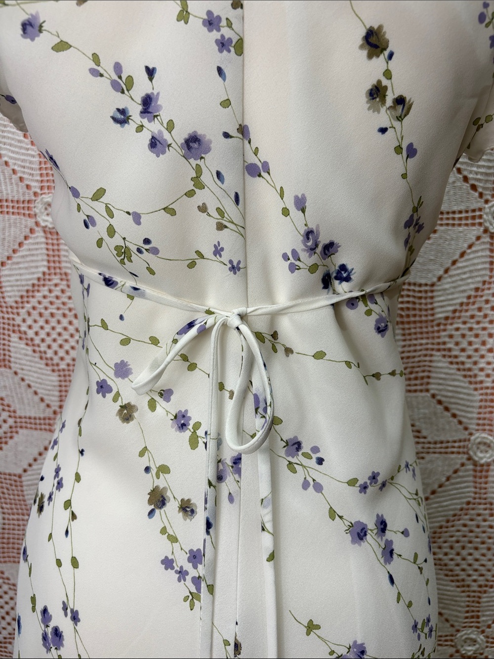 Just Choon Floral Ruffle Midi Dress Size 5 - Picture 9 of 11